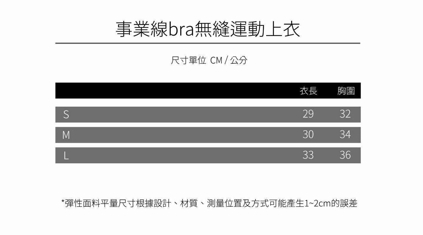 0821女上衣商品尺寸圖_事業線尺寸表