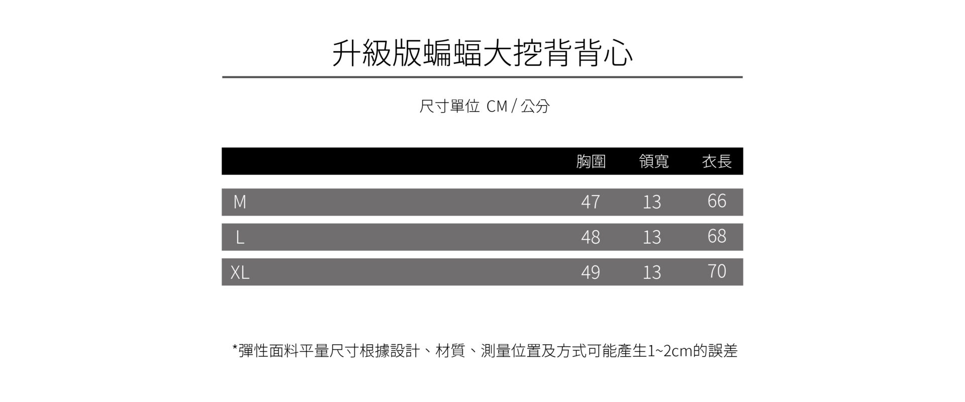 男上衣商品尺寸圖231222 升級版蝙蝠大挖背背心 (1)
