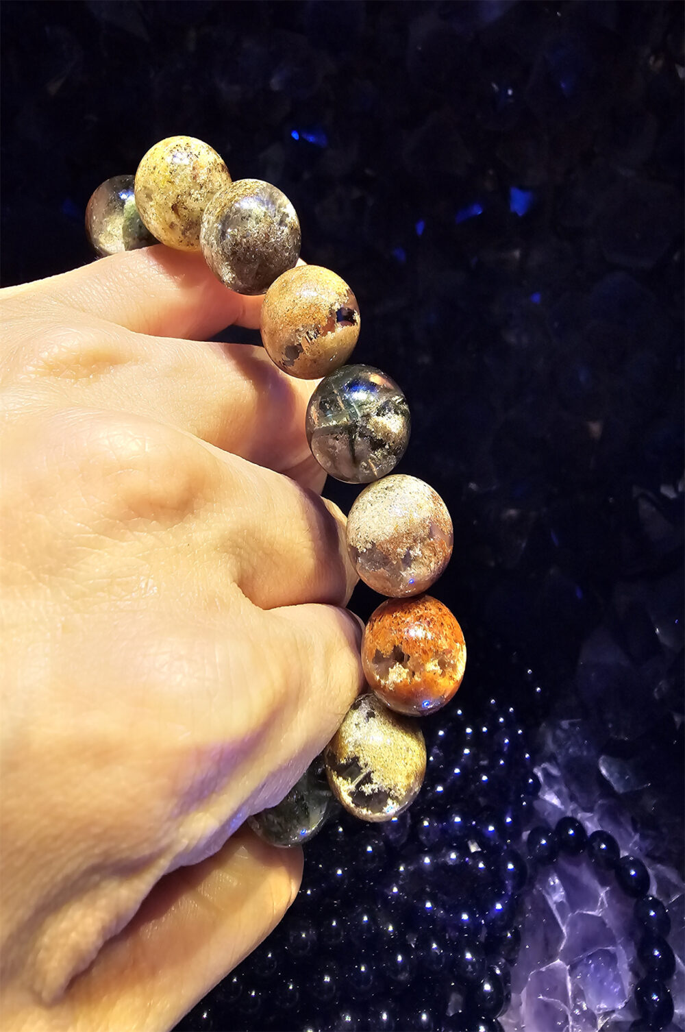 夢幻四季彩幽靈聚寶盆手珠14mm