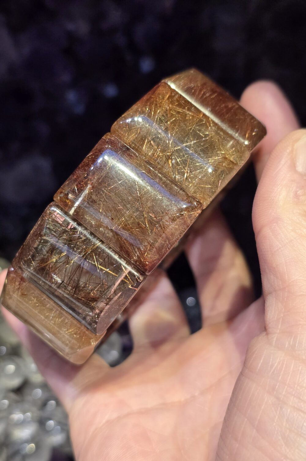 金紅銅鈦髮絲手排